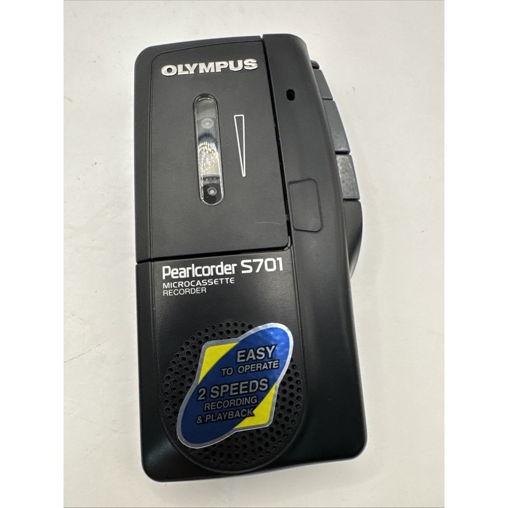 Olympus Pearlcorder S701 Handheld Micro Cassette Voice Recorder TESTED WORKS